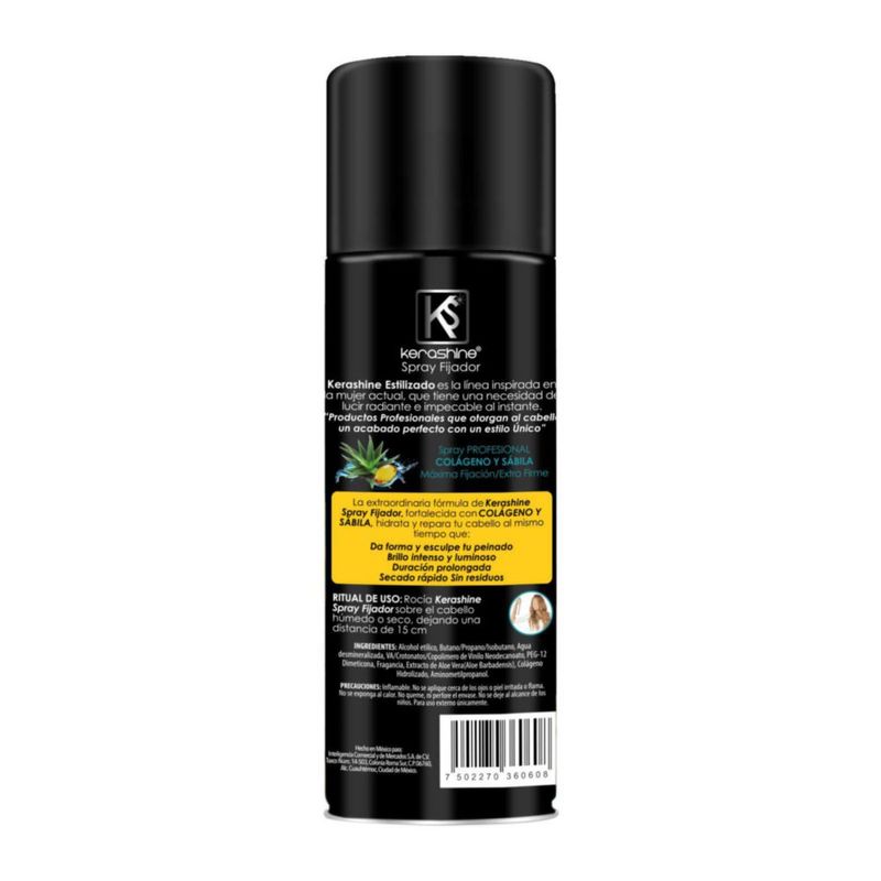 KeraShine Hair Spray Colágeno y Sábila 320 ml