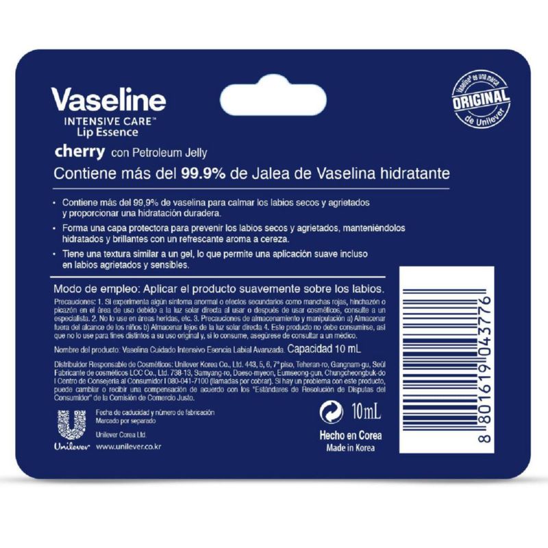 Bálsamo para Labios Vaseline Lip Therapy Cherry 10 ml