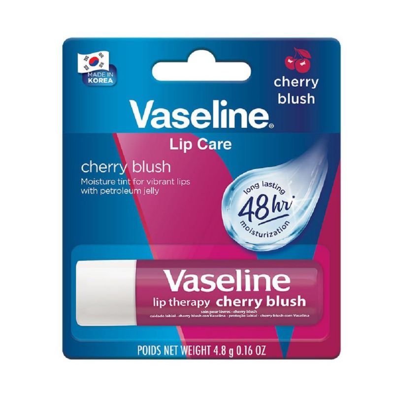 Bálsamo Labial Vaseline Lip Therapy Cherry Blush 48 Horas Hidratación