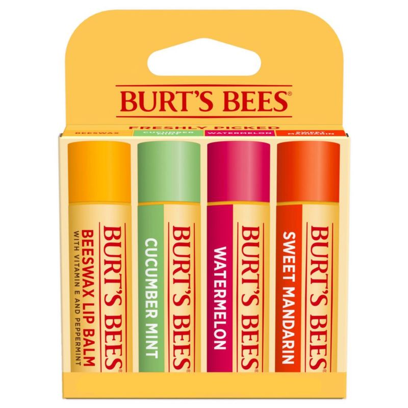 Bálsamo Labial Burt s Bees Kit Freshly Picked 4 Unidades