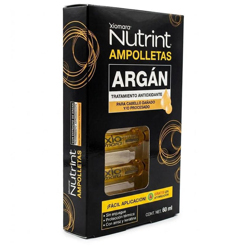 Ampolletas Argán Nutrint Tratamiento Antioxidante 60 ml Sin Enjuague