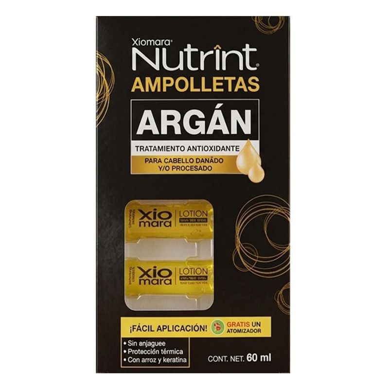 Ampolletas Argán Nutrint Tratamiento Antioxidante 60 ml Sin Enjuague