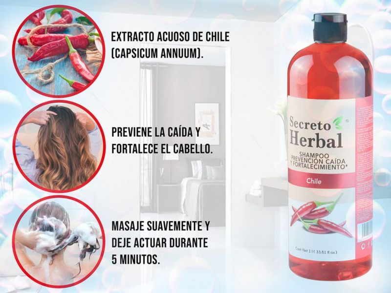 Secreto Herbal Shampoo Prevención Caída Fortalecimiento Chile 1 Litro