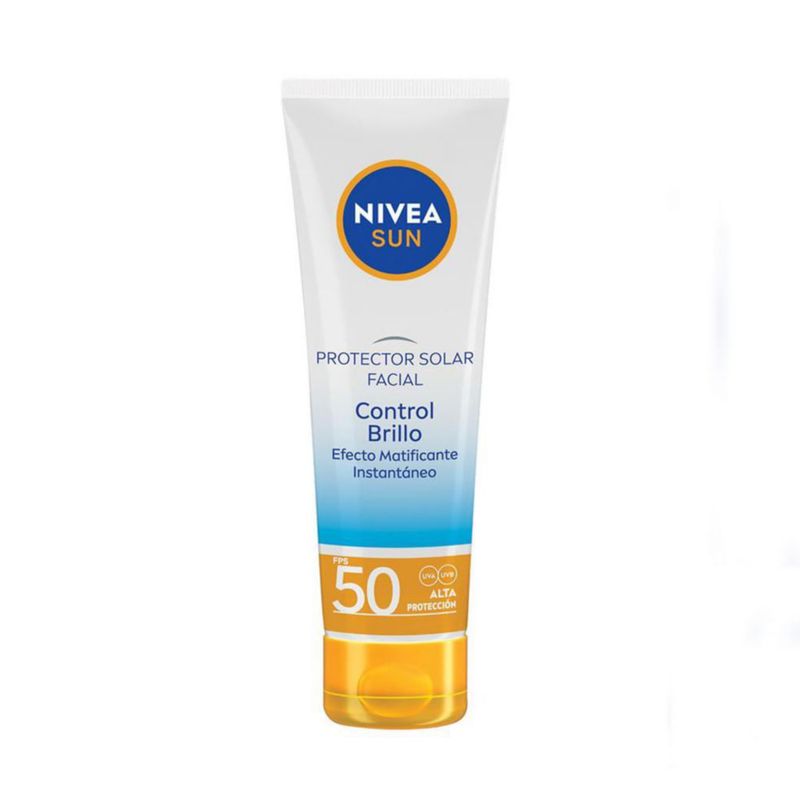 NIVEA SUN Protector Solar Facial Control Brillo FPS50 50ml Textura