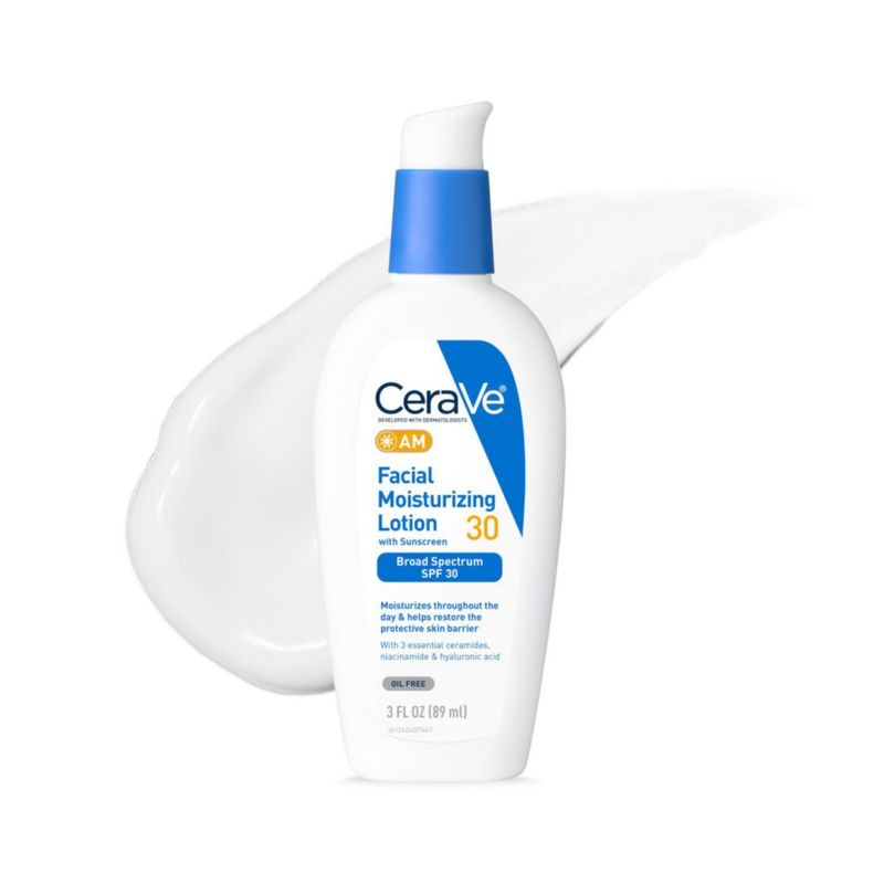 CeraVe Loción Facial Hidratante AM SPF 30 89ml Piel Normal a Seca