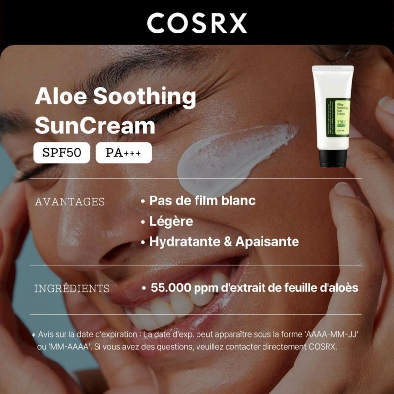COSRX Crema Solar Calmante Aloe SPF50 PA 50 ml