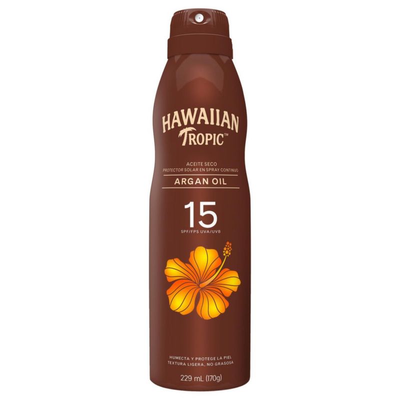 Hawaiian Tropic Aceite Protector Solar en Spray 15 FPS 170g