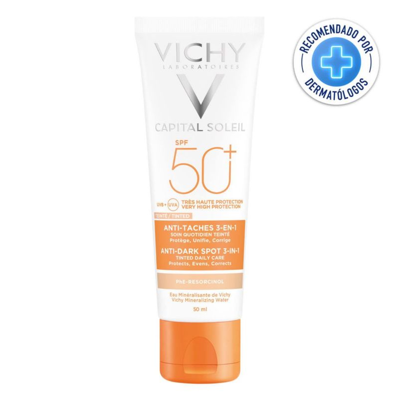 VICHY Protector Solar Facial Anti manchas FPS 50 Toque Seco 50ml
