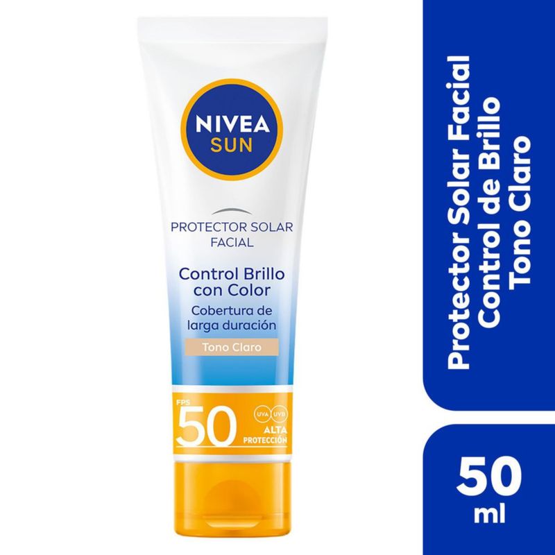 Protector Solar Facial NIVEA SUN Control Brillo FPS 50 50ml