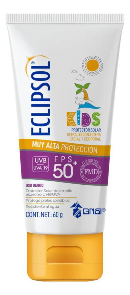 Eclipsol Kids Protector Solar FPS 50 Loción Facial y Corporal 60g