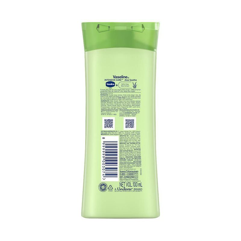 VASELINE Crema Corporal Aloe Soothe 100ml Refresca y Calma Piel
