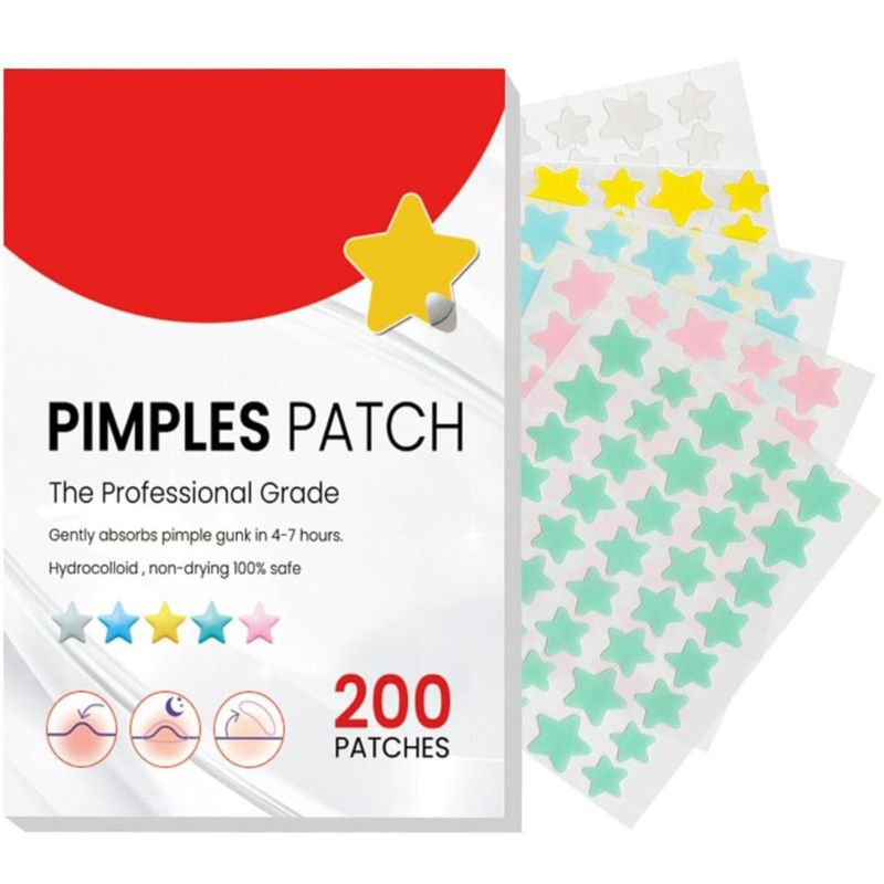 LUHI Parches para Acne 200 Unidades Rosa Amarillo Azul Verde