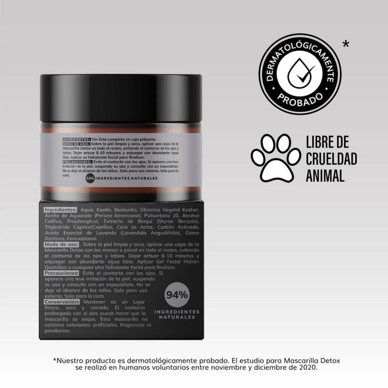 Mascarilla Facial Detox Quotidien Arcillas Puras 50g Piel Normal a