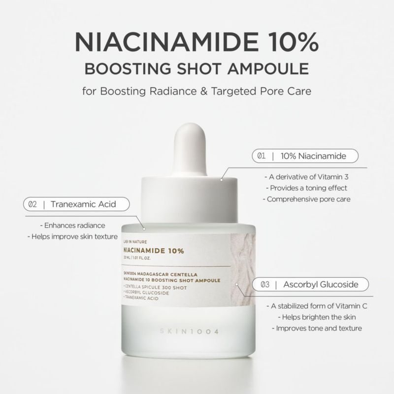 SKIN1004 Madagascar Centella Niacinamide 10 Boosting Shot Ampoule 30ml