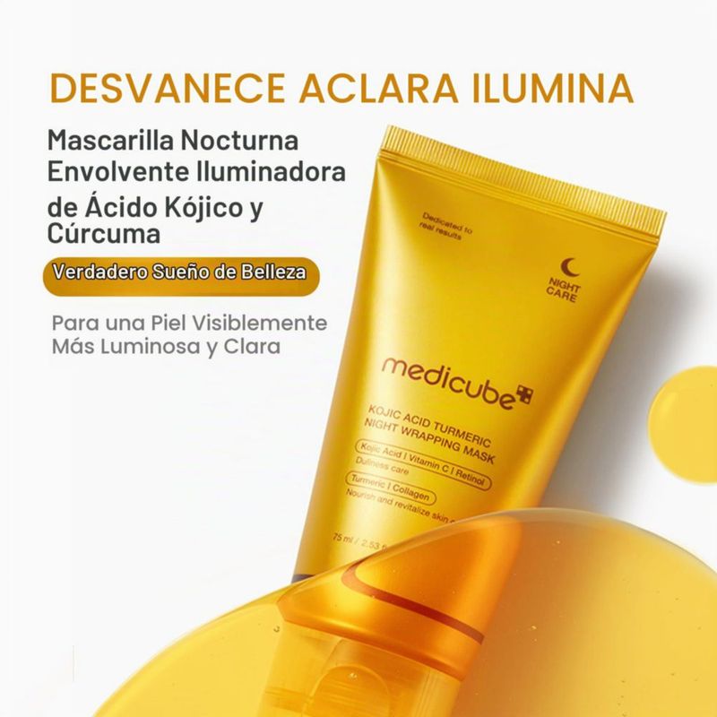 Mascarilla Nocturna Medicube Kojic Acid Turmeric 75ml