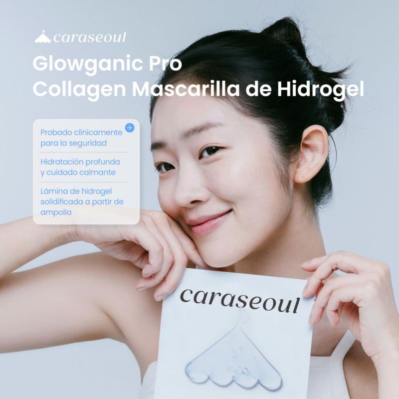 Mascarilla Hidrogel Colágeno Vegano caraseoul Glowganic Pro 16