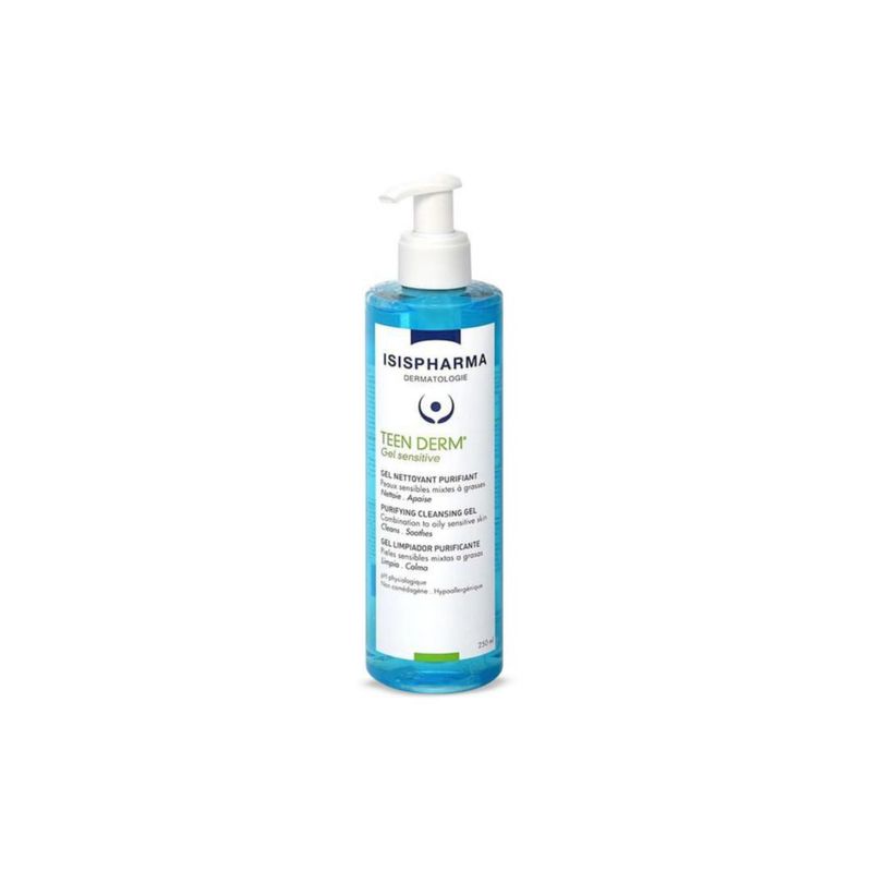 Gel de limpieza Isispharma Teen Derm Sensitive 250 ml Sin Jabón PH