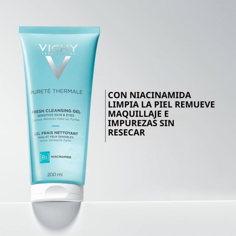 Gel Limpiador Fresco VICHY Pureté Thermale 200ml Para Pieles Sensibles