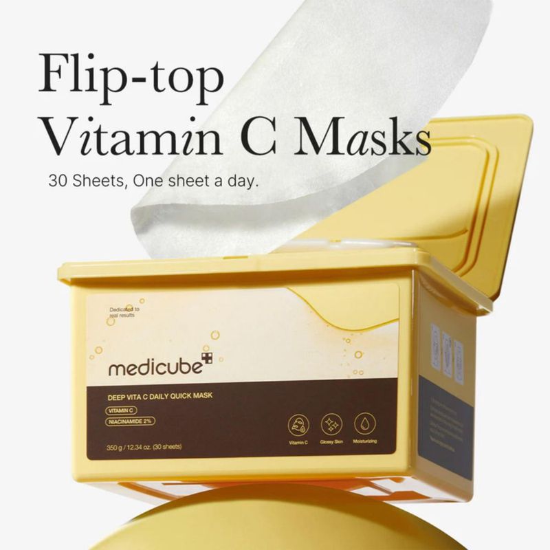 Mascarillas Faciales Medicube Deep Vita C Daily Quick Mask 30 Unidades
