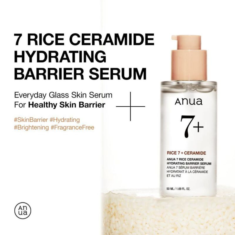 7 Rice Ceramide Hydrating Barrier Serum ANUA 1 69 oz