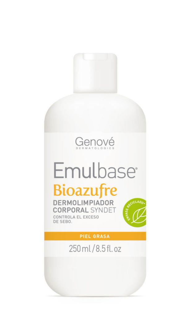 Emulbase Bioazufre GENOVÉ 250 ml Sin Jabón pH5 para Pieles Grasas