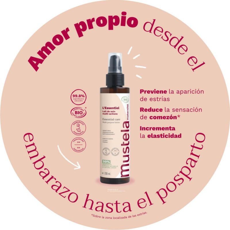 Loción Corporal Mustela Maternidad 200ml Orgánico