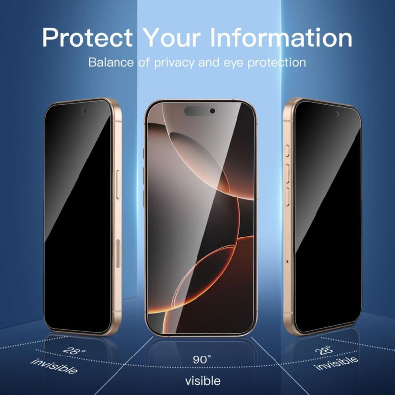 Protector de pantalla de privacidad NEW'C para iPhone 17/16 Pro Max