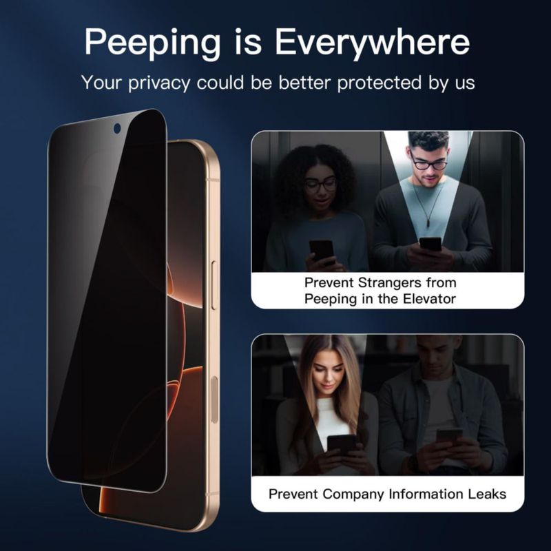 Protector de pantalla de privacidad NEW'C para iPhone 17/16 Pro Max