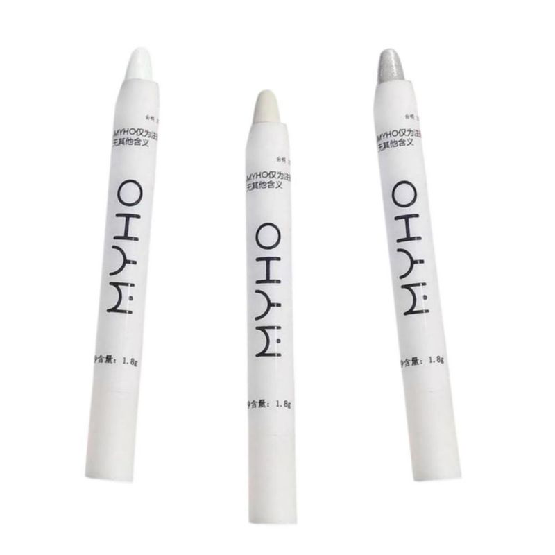 Set 3 Lapiz Sombra Ojos Gusano Nacarado Brillo Mate Cremoso Plata