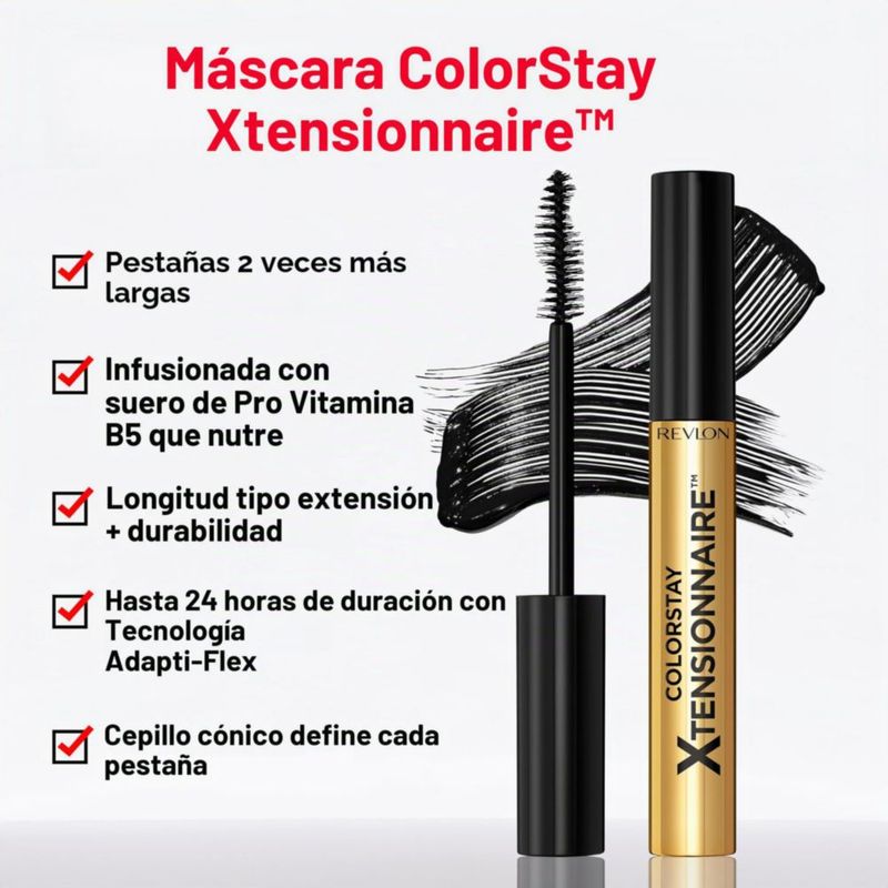 Mascara para Pestañas Revlon Colorstay Xtensionnarie Color Nego 2X