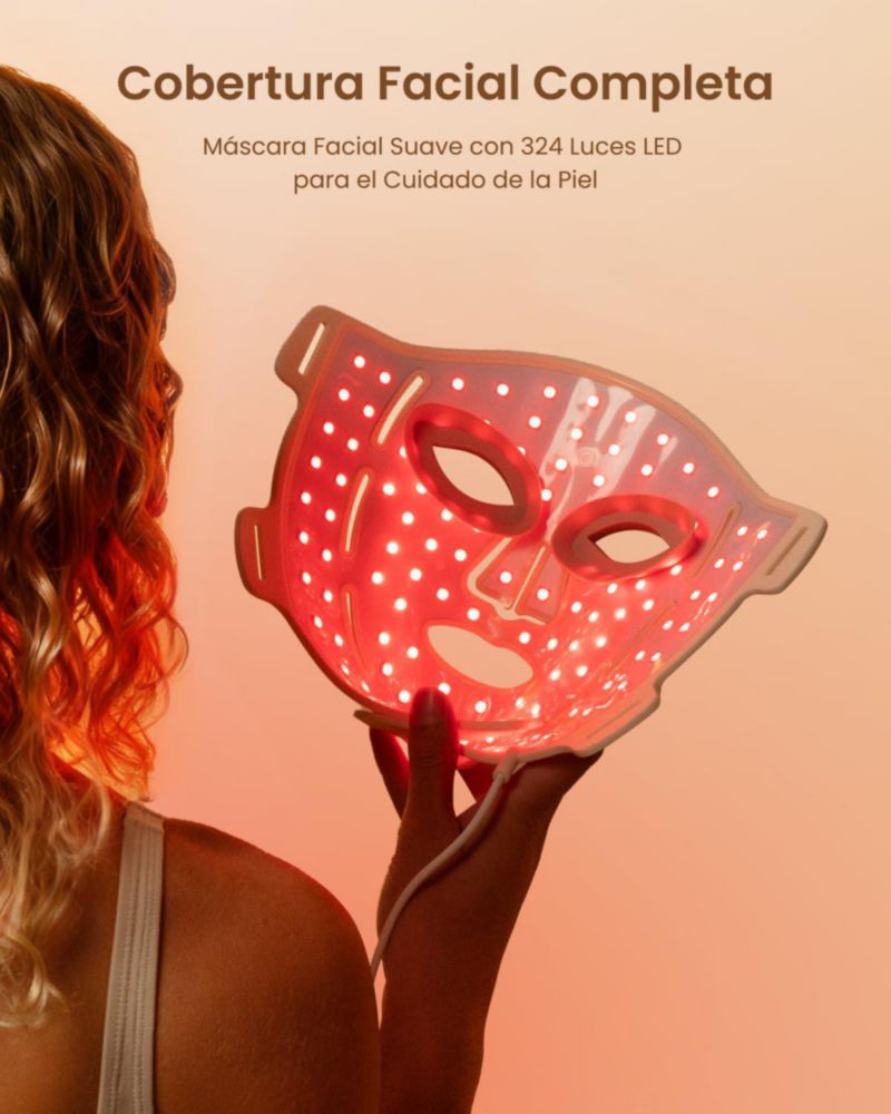 Mascarilla de Luz Suave RENPHO 324 LED 630nm 415nm 850nm