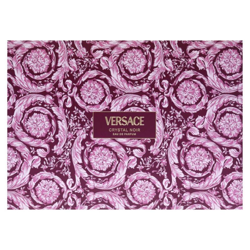 Set de regalo Perfume Versace Crystal Noir para mujer 4 piezas