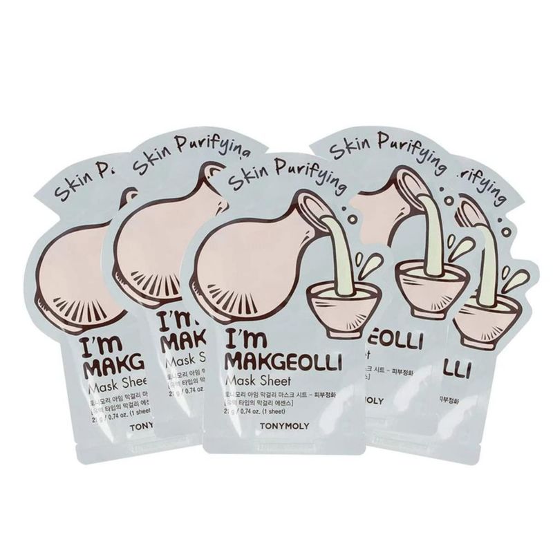 Mascarilla Facial Purificante Tonymoly Vino de Arroz 5 Pzas