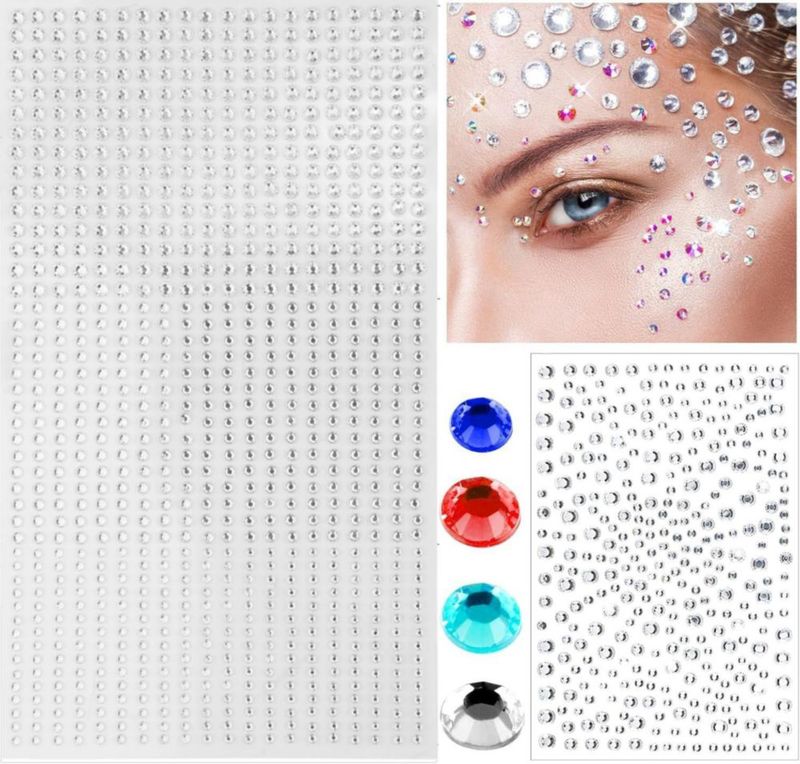 900 Pcs Gemas Faciales Autoadhesivas 15 Colores LONEOURS