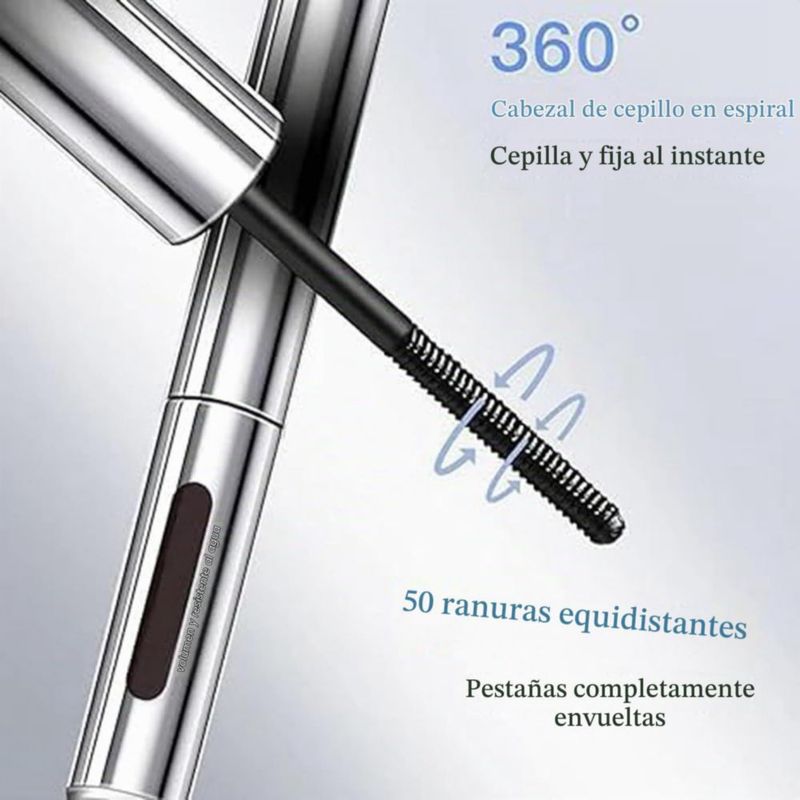 Aofong Máscara Pestañas Rizadora 3D Metálica Negro Lavable Resistente