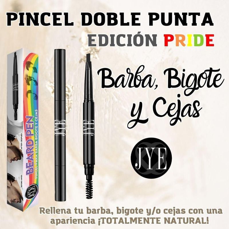Lapiz Pincel Barba Cejas Color Negro EDICION PRIDE JYE Impermeable