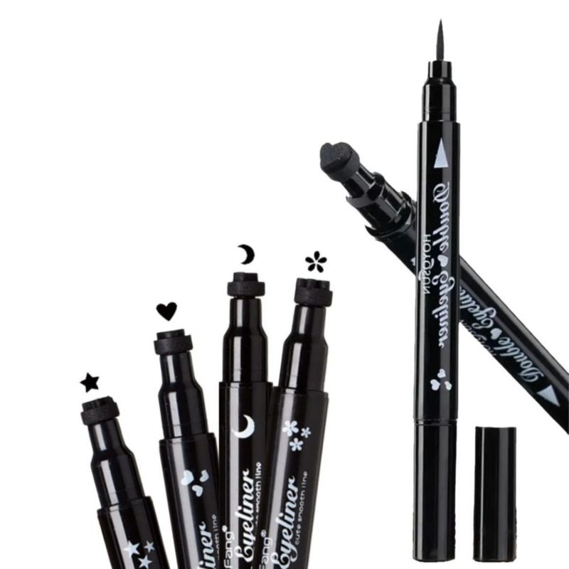 Delineador Ojos Negro Plumón Sello Doble Figura UniversoEnLínea com