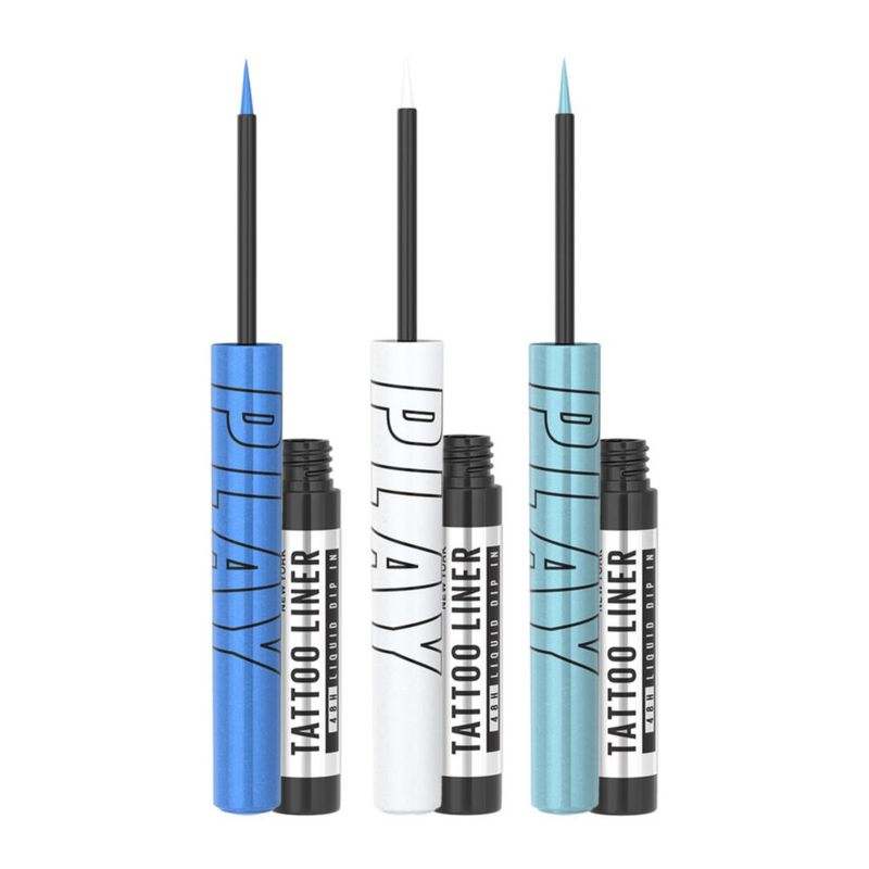 Kit Tattoo Liner Play Maybelline 3 Delineadores Precisos Colores