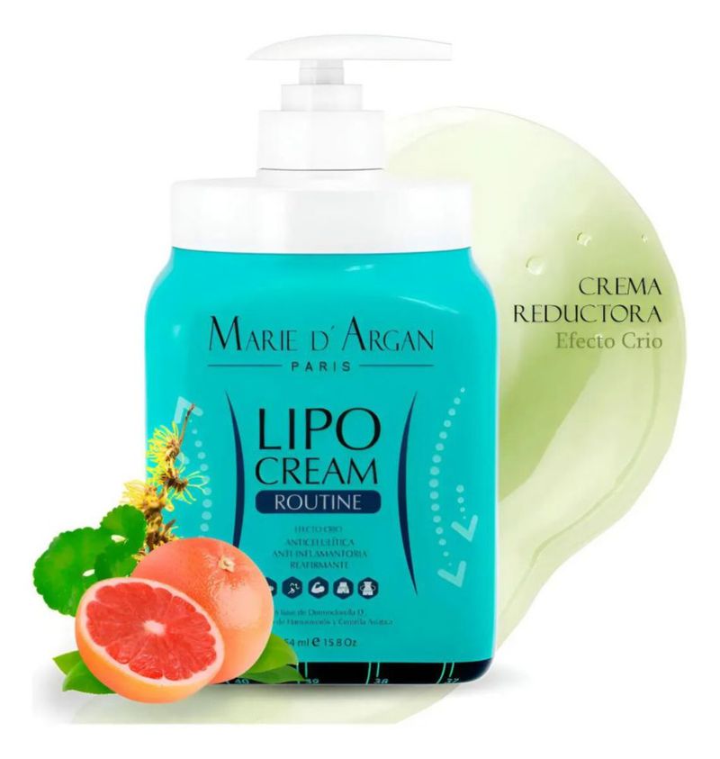 Marie d Argan Crema Reductora Lipo Rutina 454 ml Spa Hipoalergénica