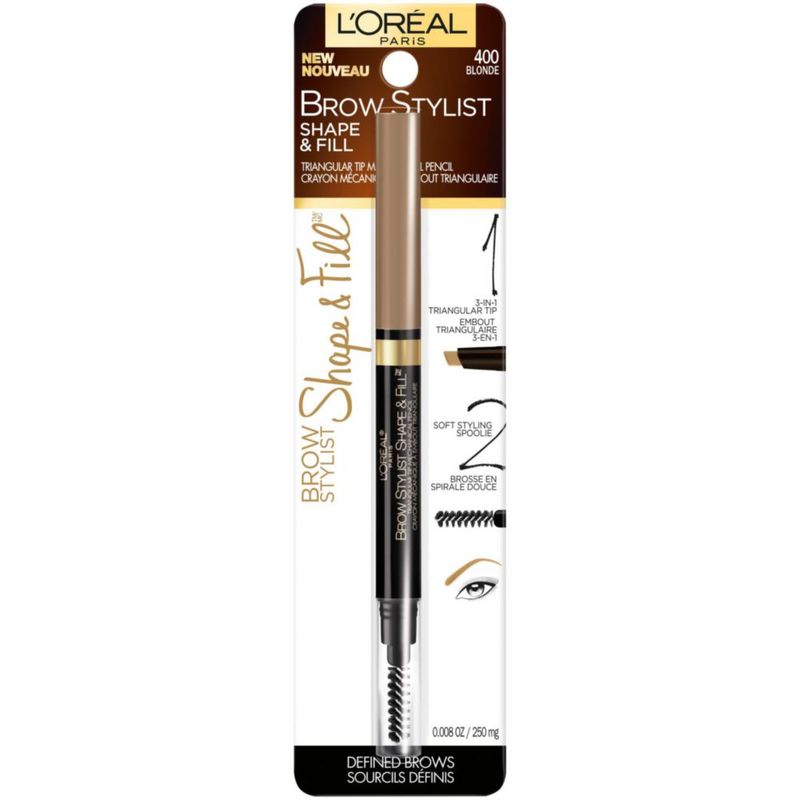 Lápiz L Oreal Paris Brow Stylist Shape and Fill Pencil 3 in 1 Blonde