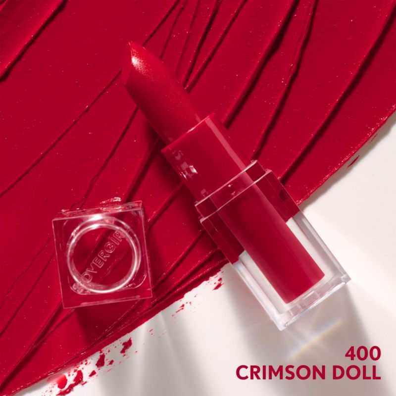 Labial Satinado COVERGIRL 400 Crimson Doll Hidratación 24H 3 5g