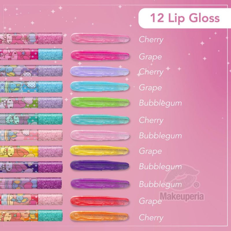 MAKEUPERIA Brillo Labios Kuromi My Melody 12 Sabores Frutales