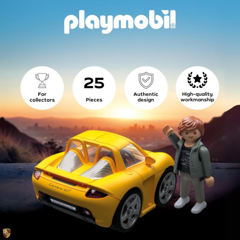 Playmobil Porsche Carrera GT de juguete con figura de conductor 4+ años