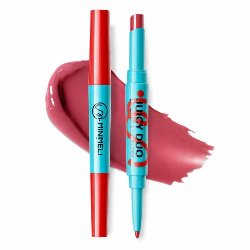 Minimeli Delineador y Brillo Labial 2 en 1 Juicy Gloss Textura Ligera