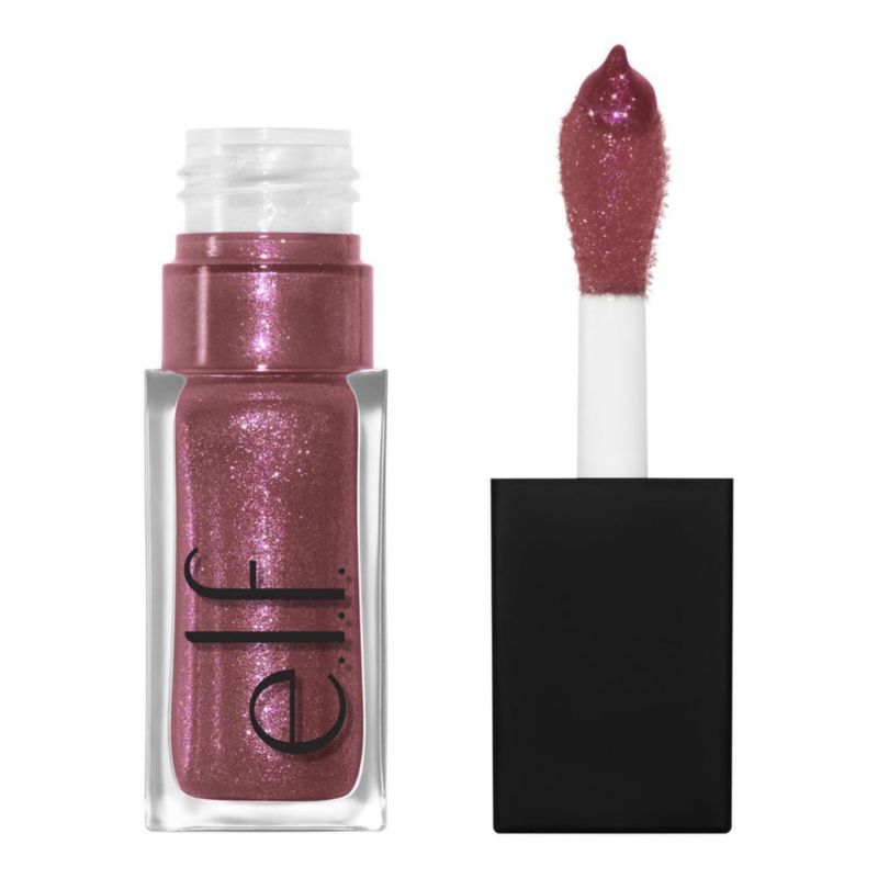 e l f Cosmetics Glow Reviver Lip Oil Glimmer Berry Vino Destellante
