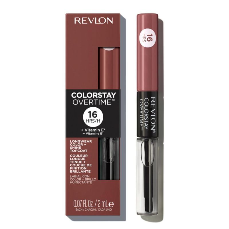 Labial Revlon ColorStay Overtime Tono Fawn Líquido Alto Brillo