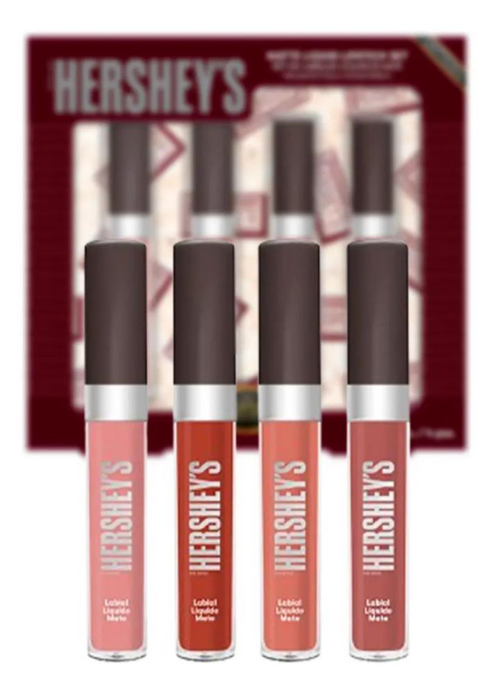 Labial Liquido Set Multicolor Hershey s 4 Unidades