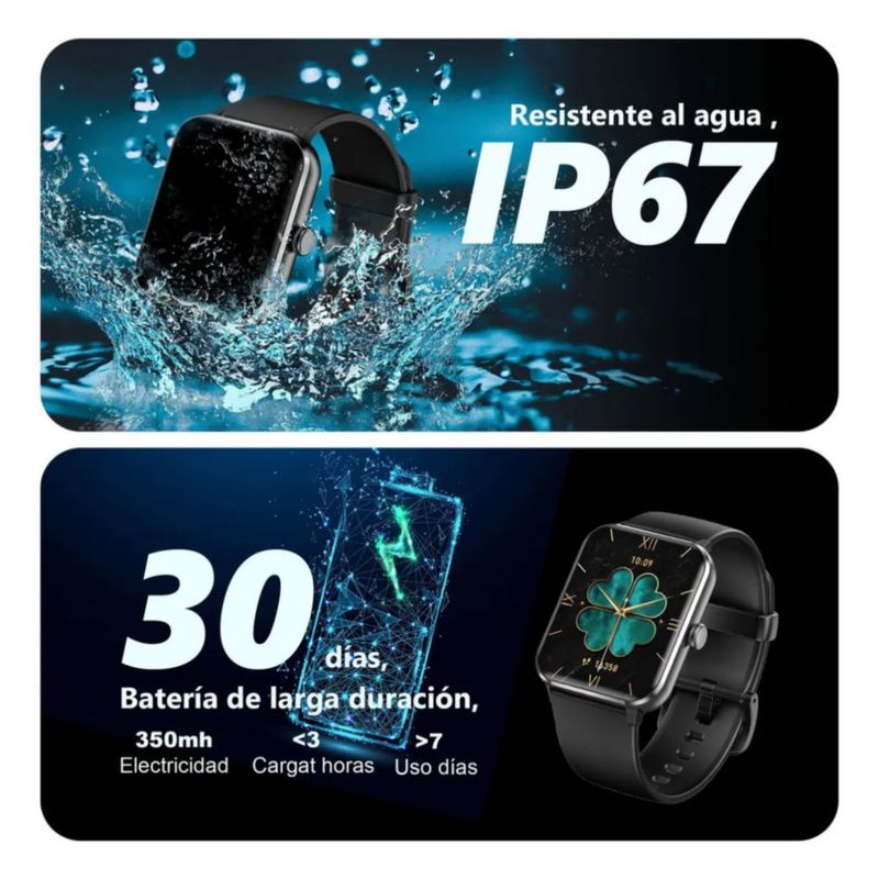 Smartwatch Reloj Inteligente Bluetooth Negro