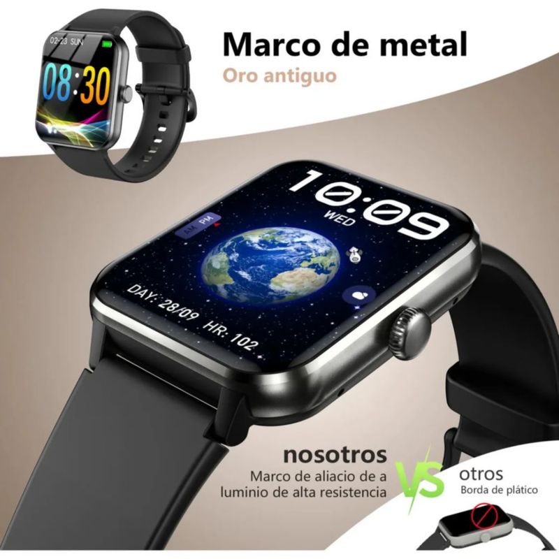 Smartwatch Reloj Inteligente Bluetooth Negro