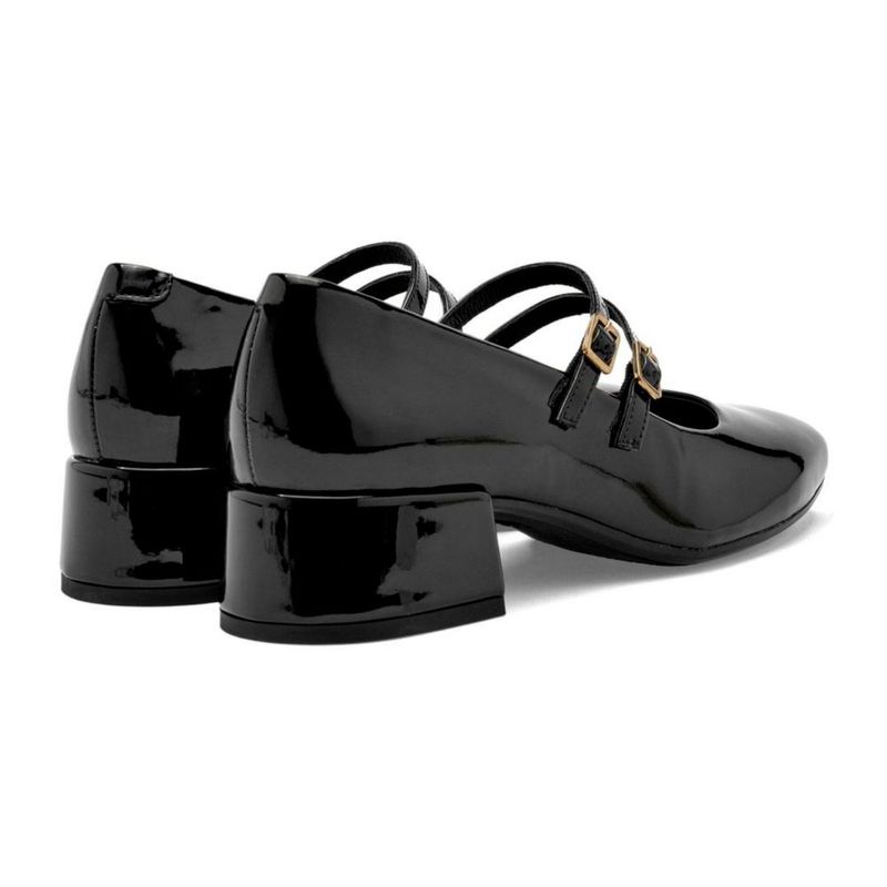 CASUAL TACON CERRADO FLEXI 143203 NEGRO CHAROL TACON 5 cm